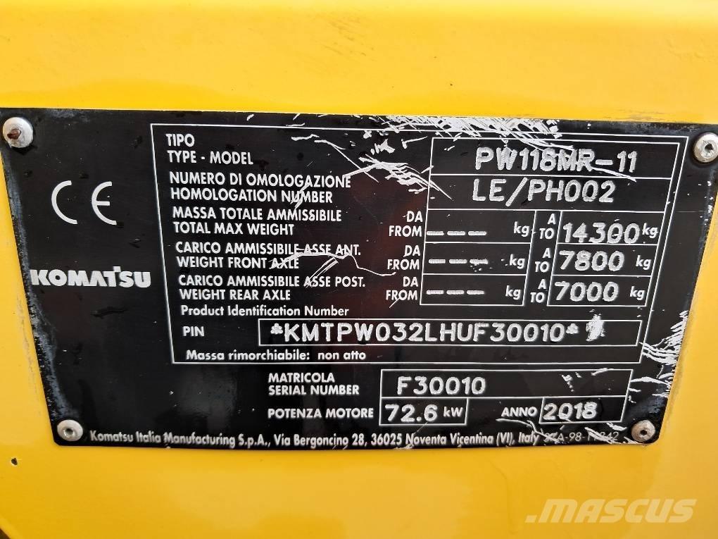 Komatsu PW118MR-11 حفارات بعجل