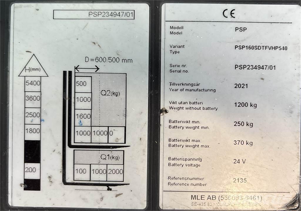 Atlet PSP160 شاحنات مناولة ذاتية الدفع