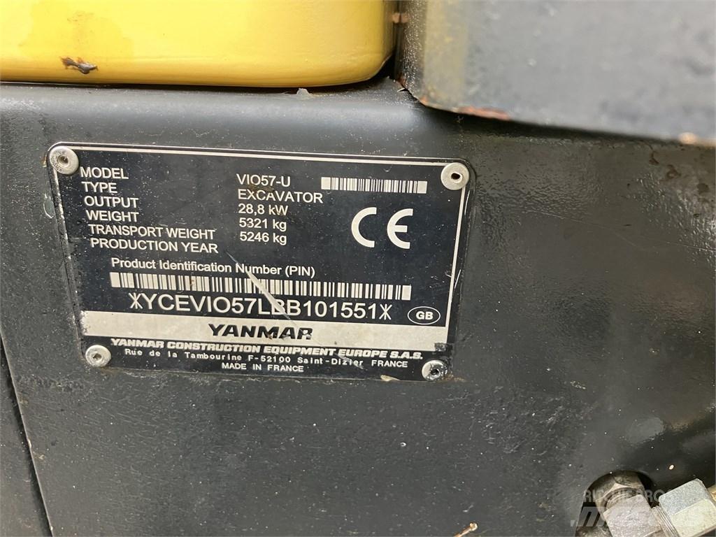 Yanmar Vio 57 U حفارات صغيرة أقل من 7 طن (حفارات صغيرة)