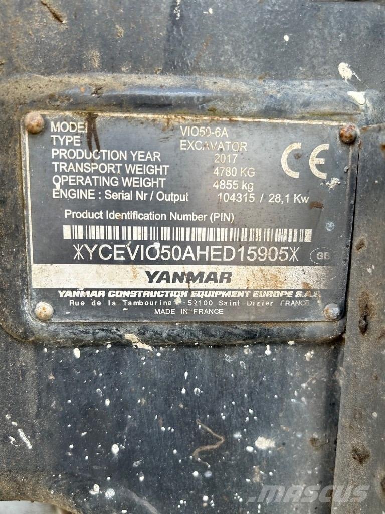 Yanmar VI050 - 6A حفارات صغيرة أقل من 7 طن (حفارات صغيرة)