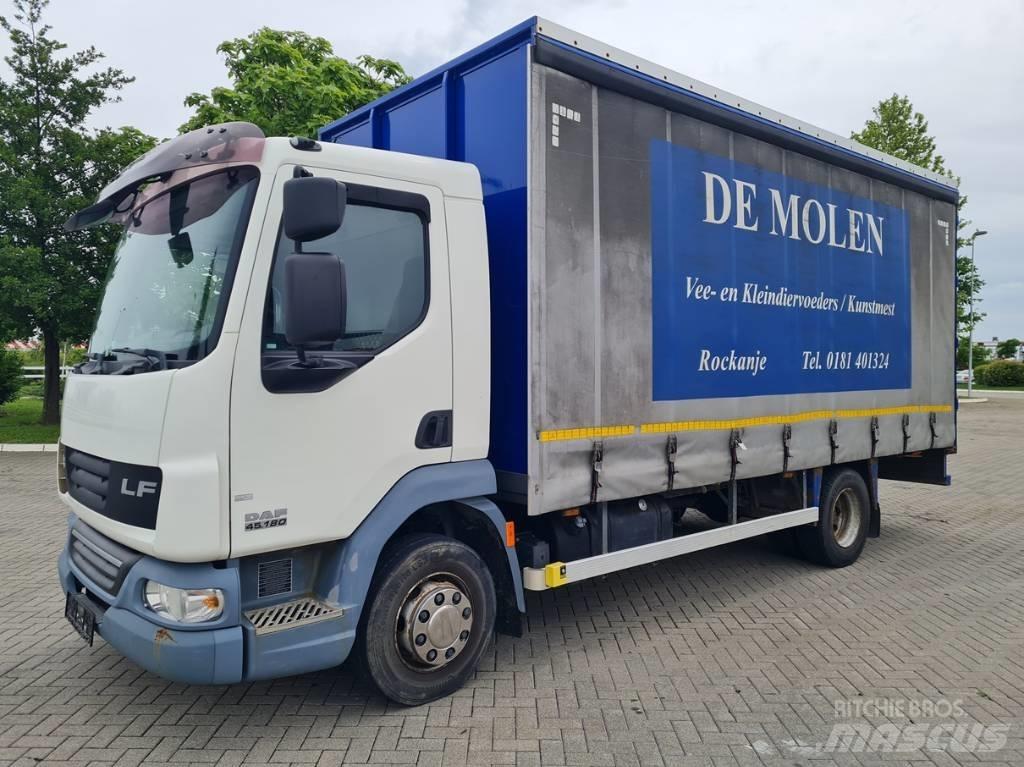 DAF LF 45.180 5.3m شاحنات بغطاء جانبي