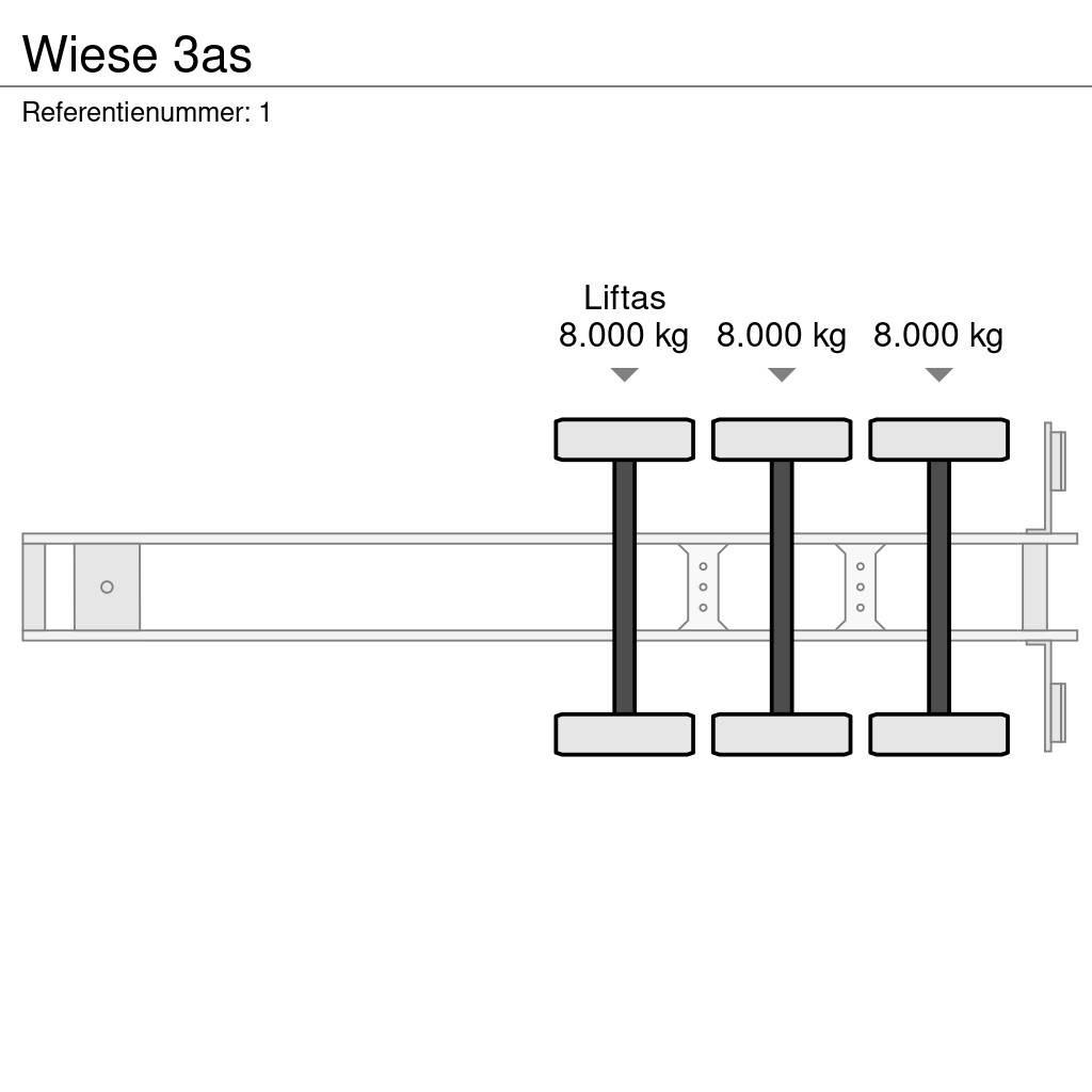 Wiese 3as نصف مقطورات مسطحة / مفصلية الجوانب