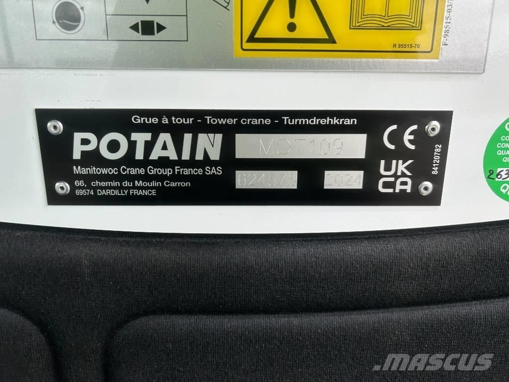 Potain MDT109 رافعات برجية
