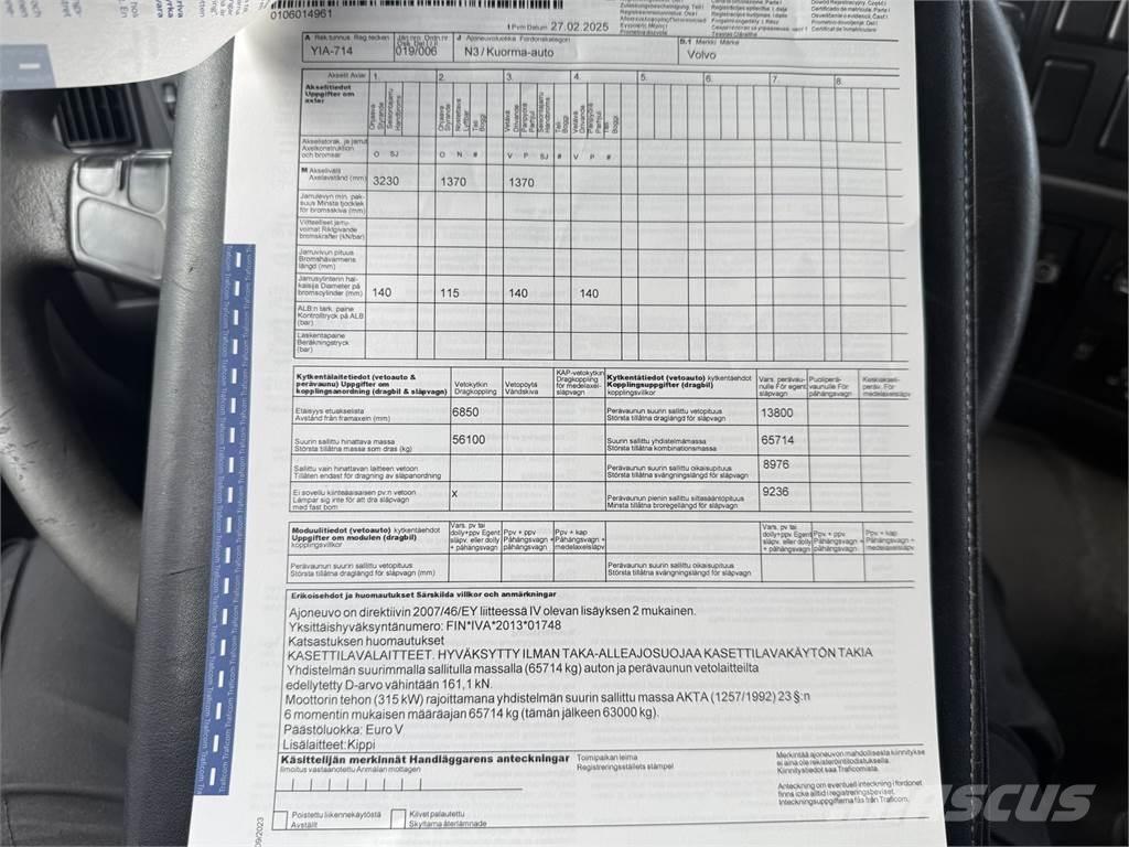 Volvo FM13 8X4 شاحنات قلابة