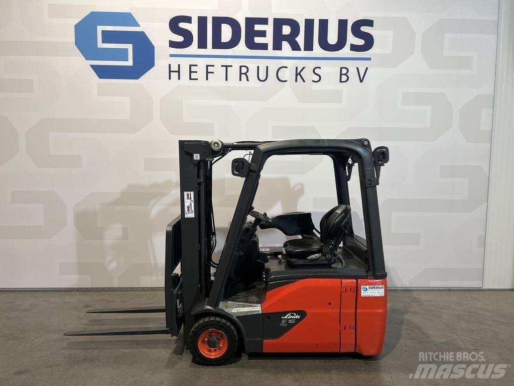 Linde E16-02 شاحنات ذات رافعات شوكية تعمل بالكهرباء