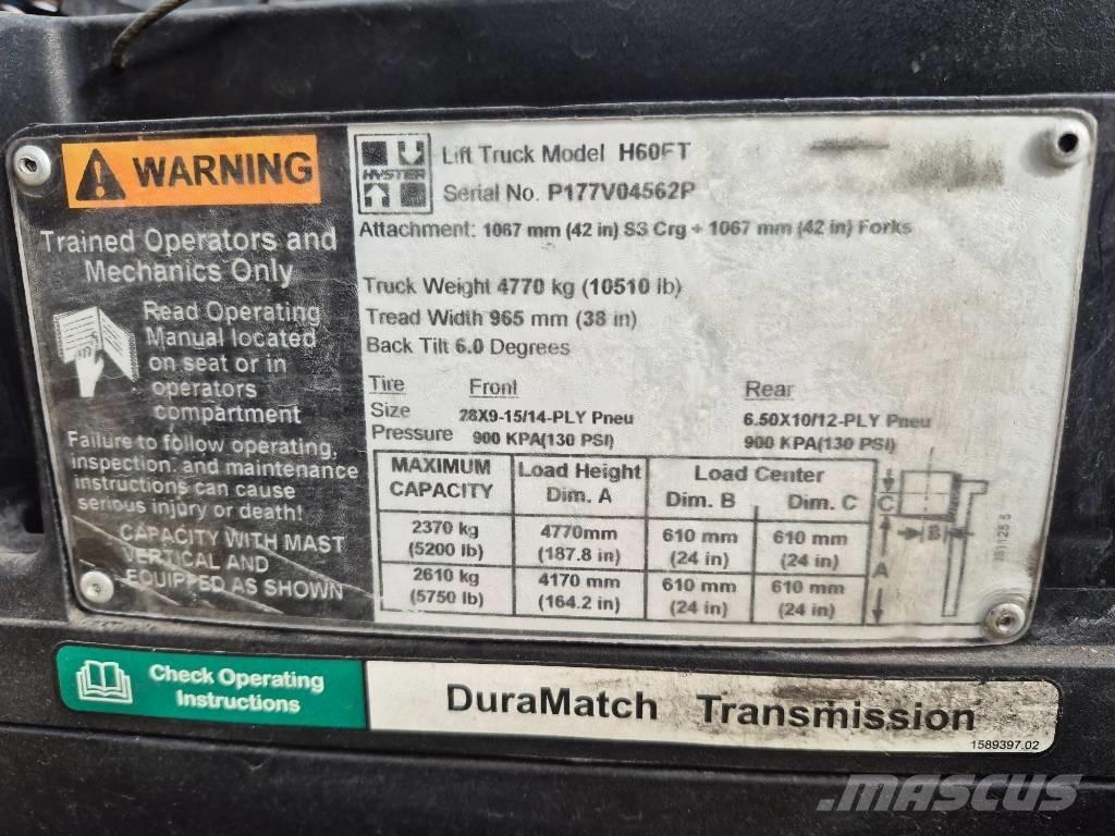 Hyster H 60 FT شاحنات ذات رافعات شوكية - أخرى