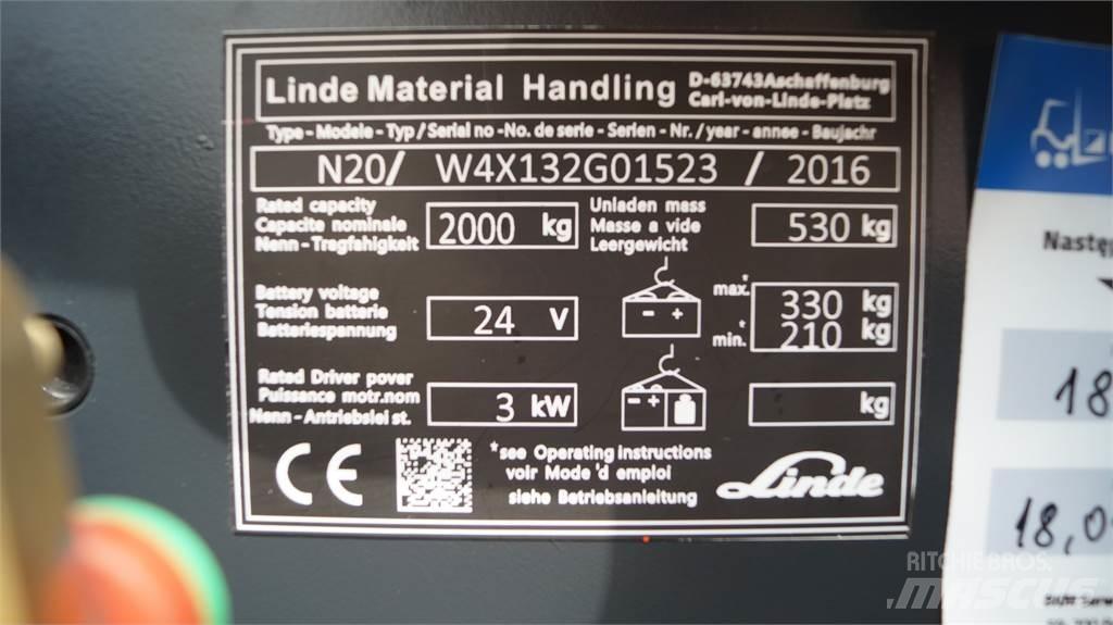 Linde N20 kurz معدات الرفع عالي المستوى