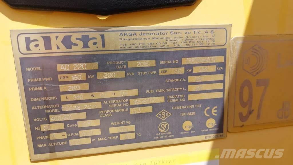Doosan Aksa AD220 مولدات أخرى