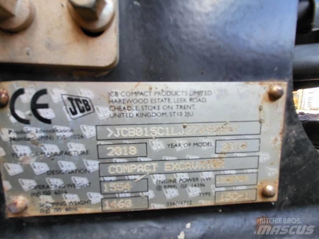 JCB 15 C-1 حفارات صغيرة أقل من 7 طن (حفارات صغيرة)