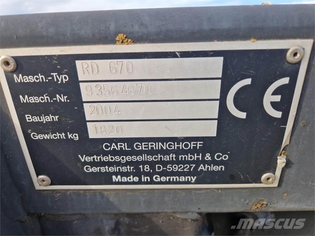Geringhoff RD 670 ملحقات الحصادات