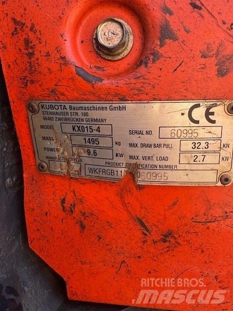 Kubota KX 015-4 حفارات صغيرة أقل من 7 طن (حفارات صغيرة)