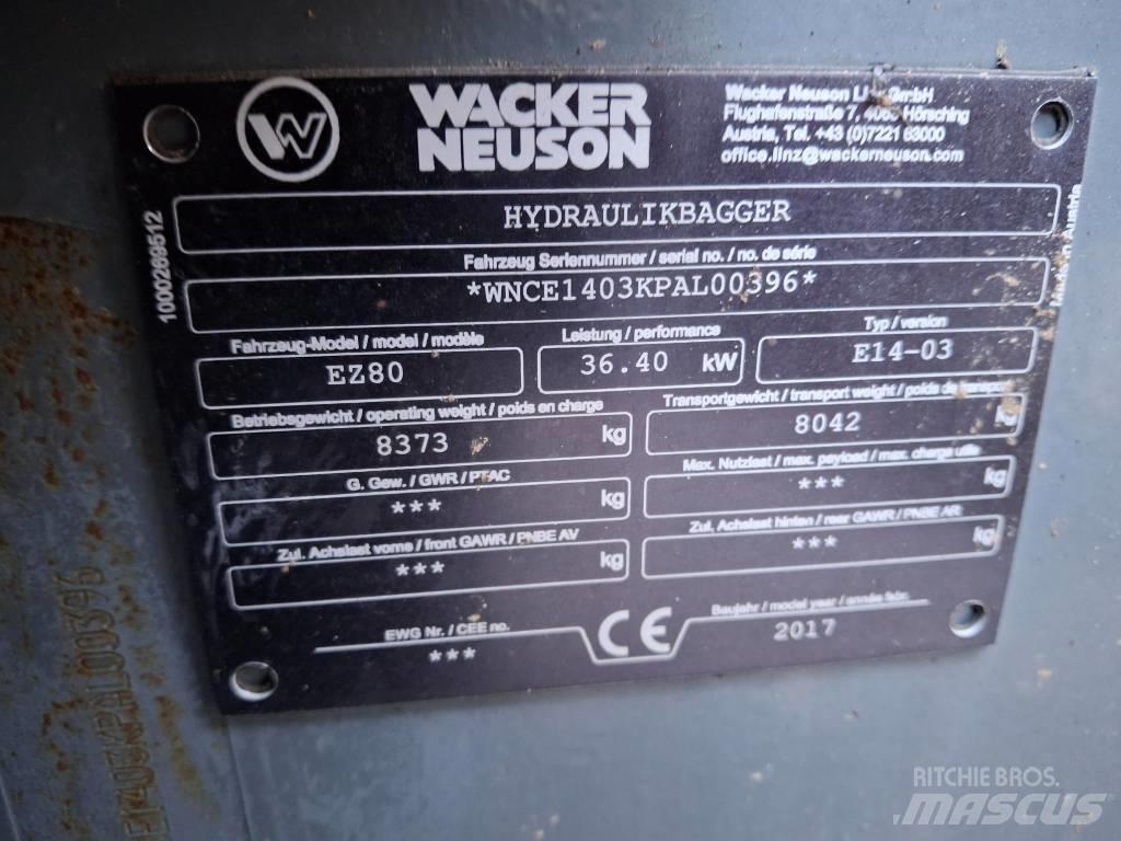 Wacker Neuson EZ 80 حفارات وسط 7 طن - 12 طن