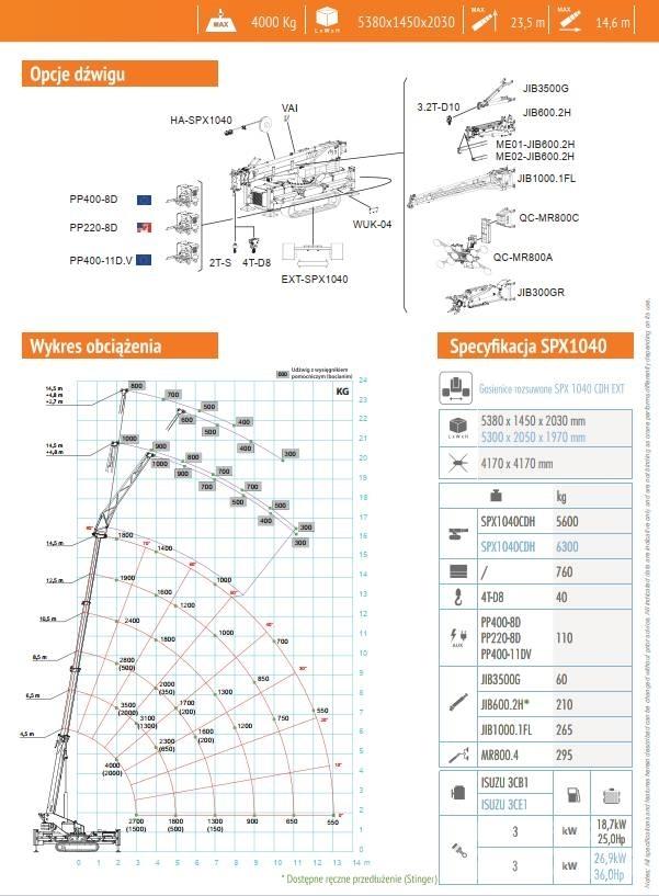 Jekko SPX1040CDH-1 رافعات صغيرة