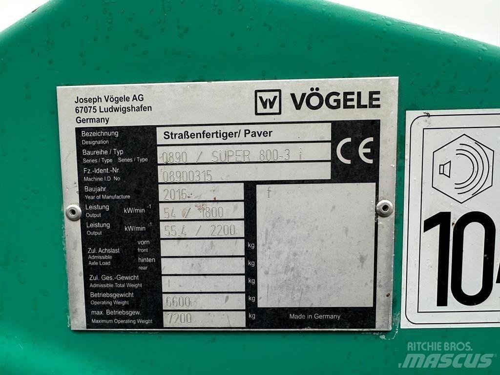 Vögele Super 800 -3i معدات السفلتة