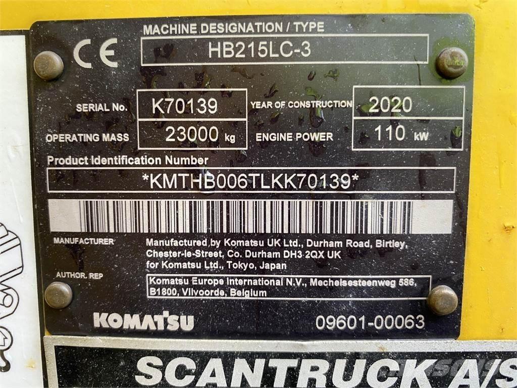 Komatsu HB215LC-3 حفارات زحافة