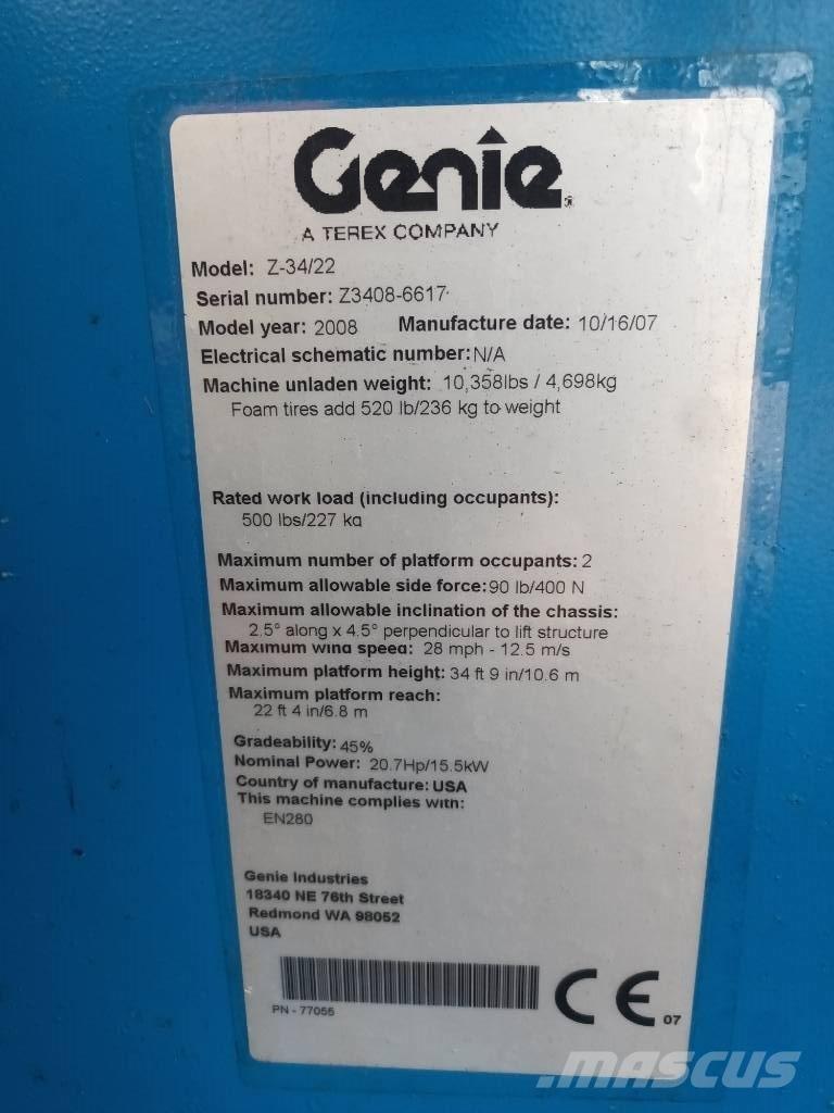 Genie Z 34/22 رافعات سلة مفصلية