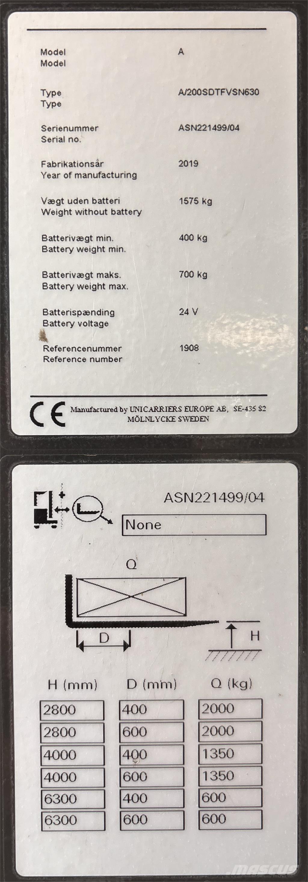 Atlet ASN200 شاحنات مناولة ذاتية الدفع