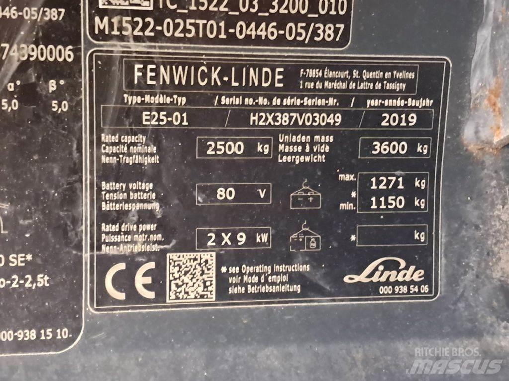 Linde E25-01 شاحنات ذات رافعات شوكية تعمل بالكهرباء
