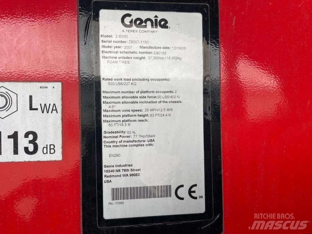 Genie Z 80/60 رافعات سلة مفصلية