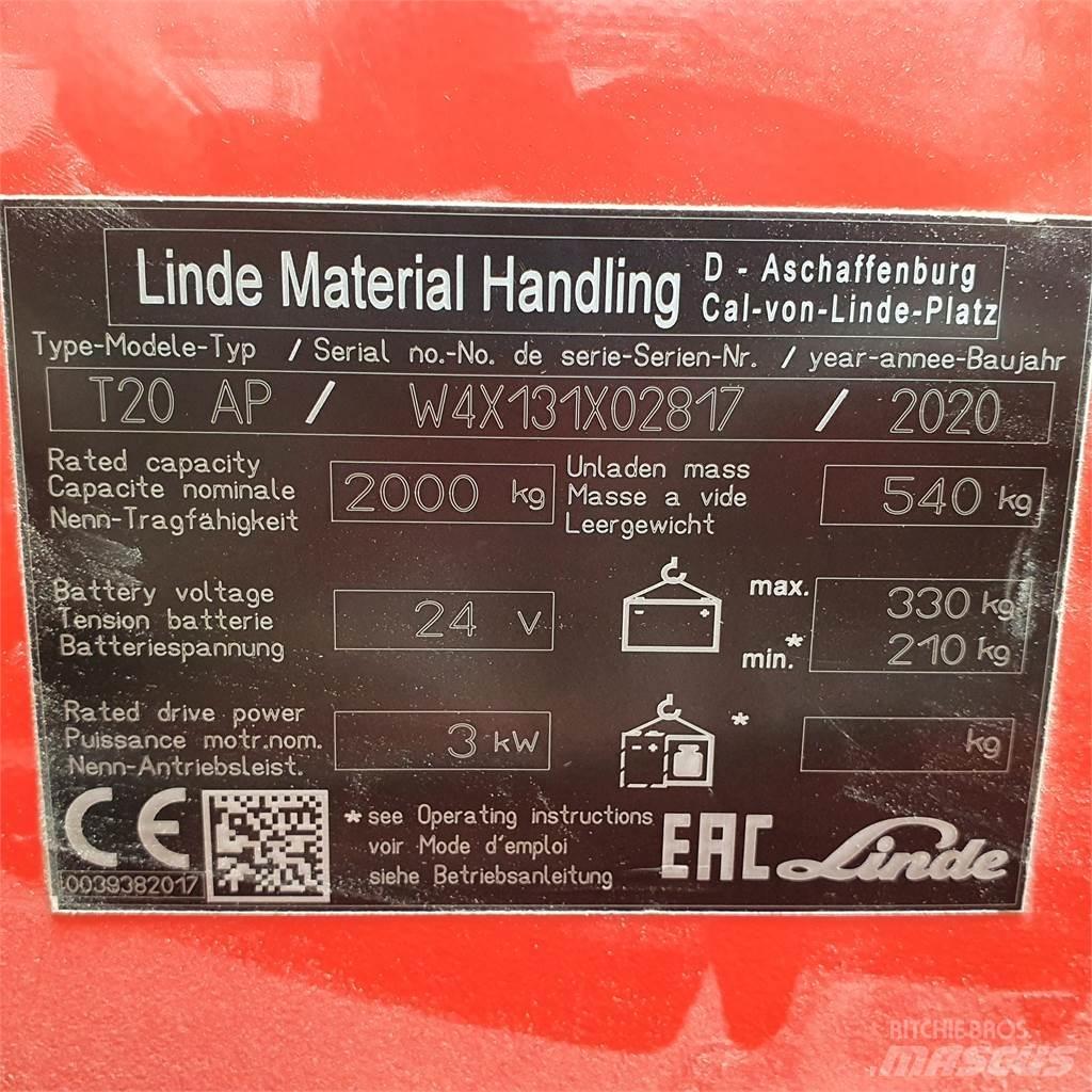 Linde T20AP kurz معدات الرفع منخفض المستوى