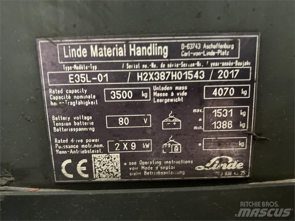 Linde E35L-01 شاحنات ذات رافعات شوكية تعمل بالكهرباء