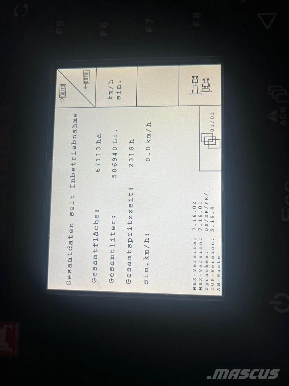 Amazone UX 4200 الرشاشات