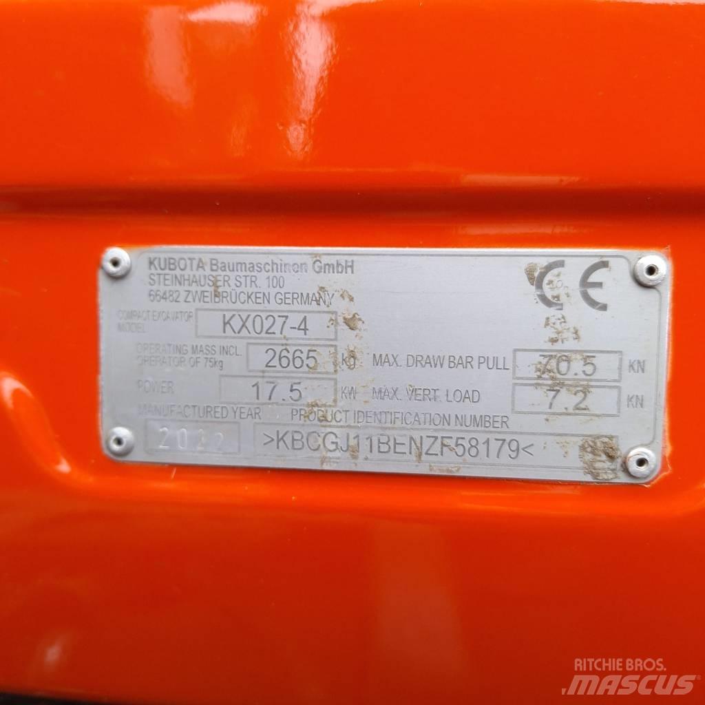 Kubota KX 027 حفارات صغيرة أقل من 7 طن (حفارات صغيرة)