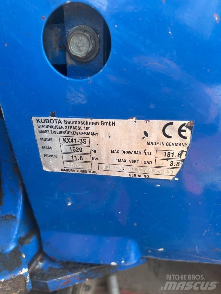 Kubota KX 41-3 S حفارات صغيرة أقل من 7 طن (حفارات صغيرة)