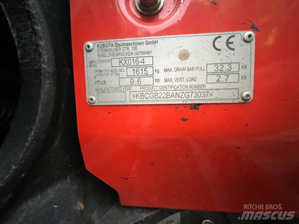 Kubota KX 16-4 حفارات صغيرة أقل من 7 طن (حفارات صغيرة)