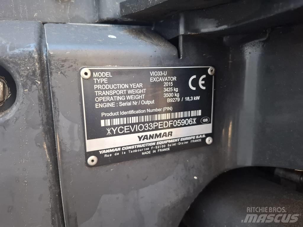 Yanmar Vio 33 U حفارات صغيرة أقل من 7 طن (حفارات صغيرة)