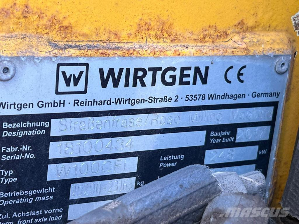 Wirtgen W100CFI ماكينات الكشط البارد للأسفلت