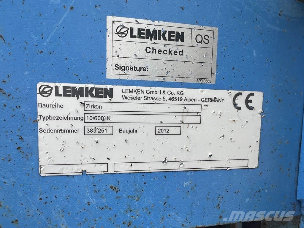Lemken ZIRKON 10 الكاسحات وقلابات التربة ذات المحركات