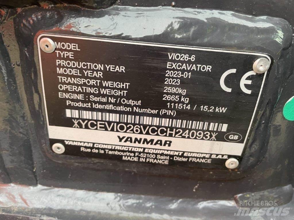 Yanmar VIO26-6 حفارات وسط 7 طن - 12 طن