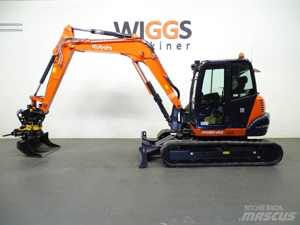 Kubota KX 080-4a حفارات وسط 7 طن - 12 طن