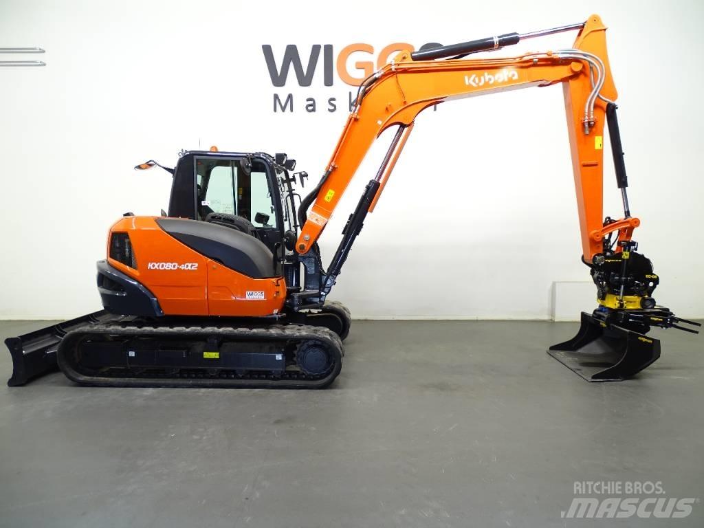 Kubota KX 080-4a حفارات وسط 7 طن - 12 طن