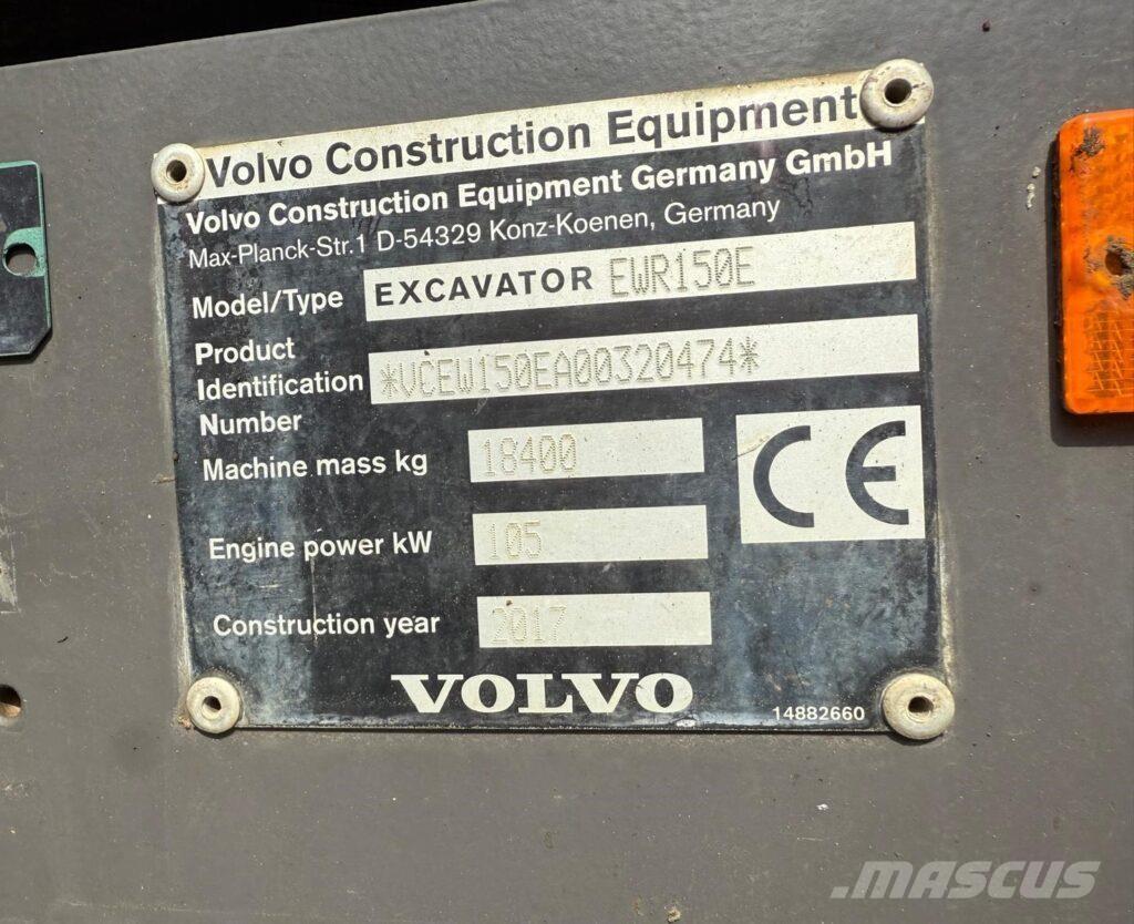 Volvo EWR150E حفارات بعجل