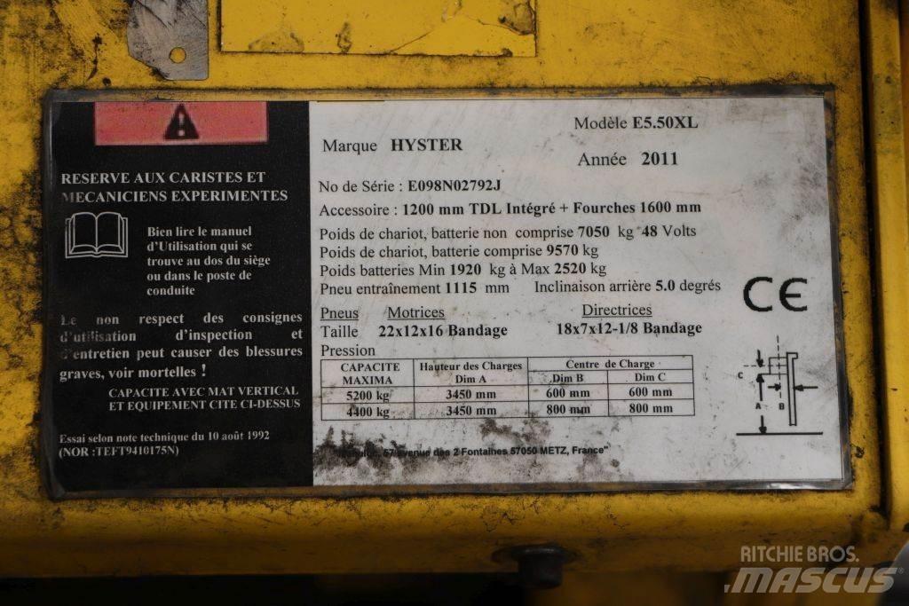 Hyster E5.50XL شاحنات ذات رافعات شوكية تعمل بالكهرباء