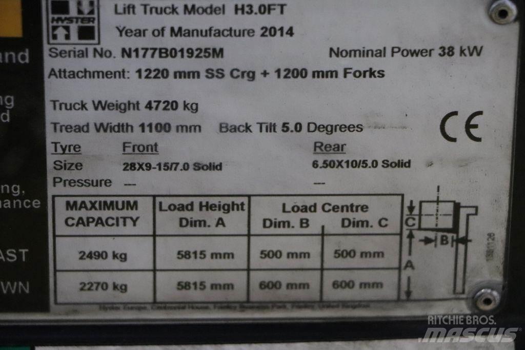 Hyster H3.0FT شاحنات LPG
