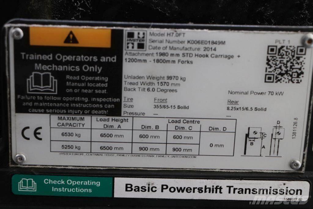 Hyster H7.0FT شاحنات الديزل