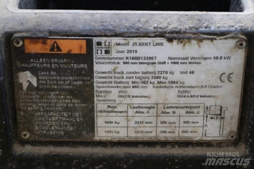 Hyster J1.6XNT شاحنات ذات رافعات شوكية تعمل بالكهرباء