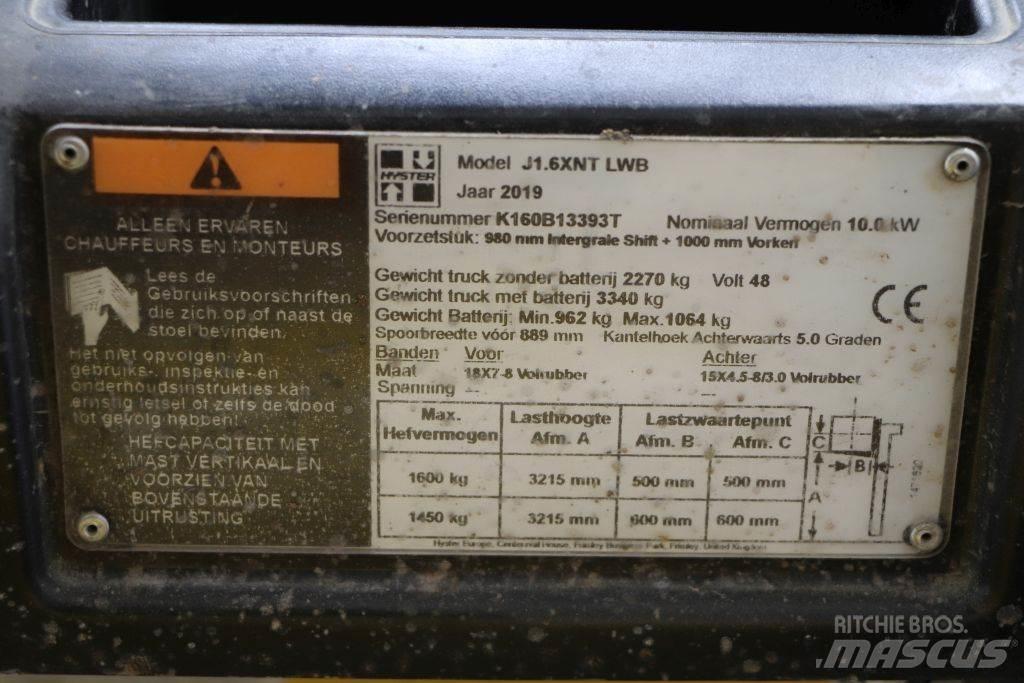 Hyster J1.6XNT شاحنات ذات رافعات شوكية تعمل بالكهرباء