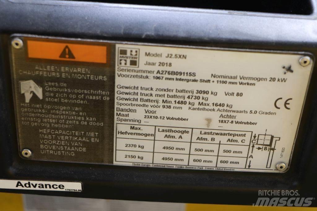 Hyster J2.5XN شاحنات ذات رافعات شوكية تعمل بالكهرباء