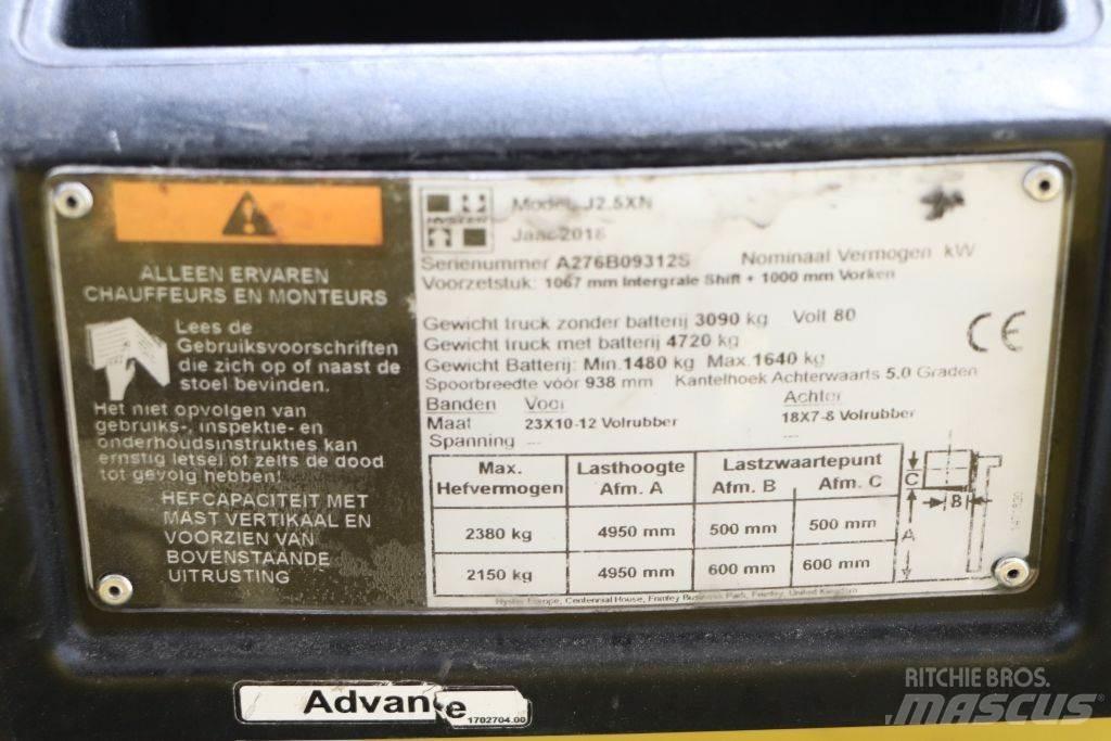 Hyster J2.5XN شاحنات ذات رافعات شوكية تعمل بالكهرباء