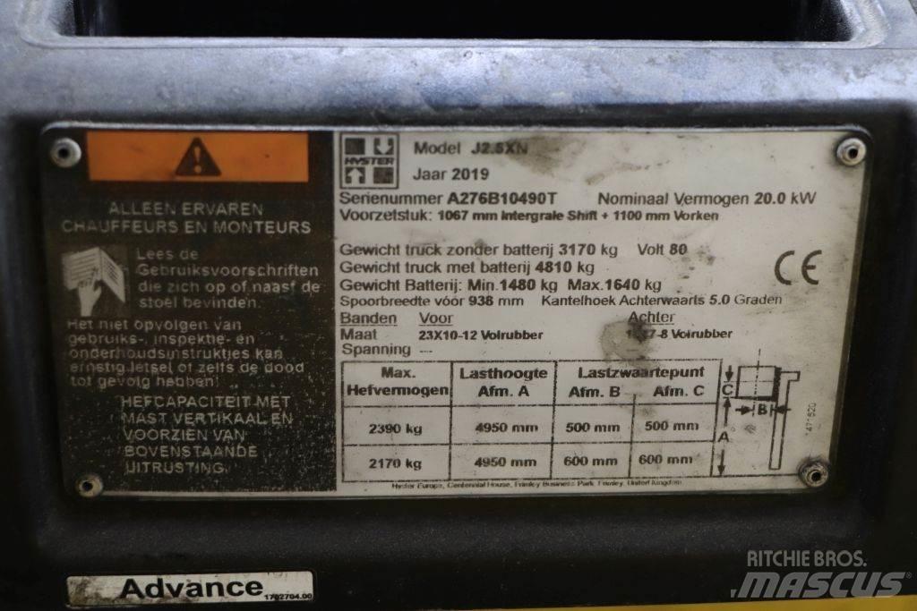 Hyster J2.5XN شاحنات ذات رافعات شوكية تعمل بالكهرباء