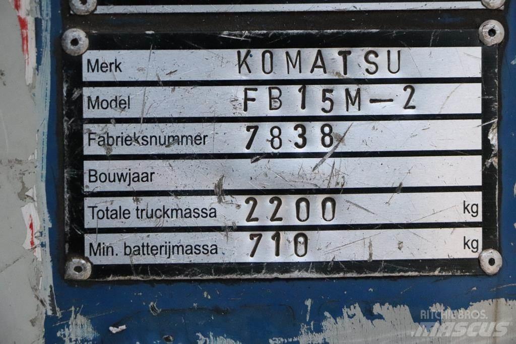 Komatsu FB15M-2 شاحنات ذات رافعات شوكية تعمل بالكهرباء