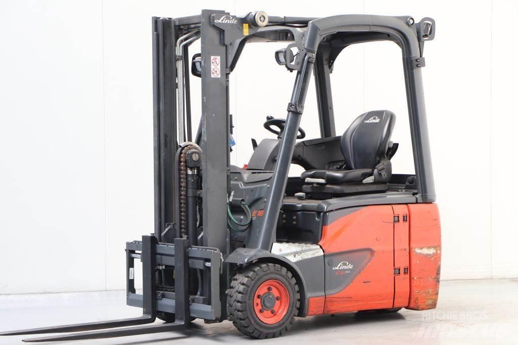 Linde E16C-02 شاحنات ذات رافعات شوكية تعمل بالكهرباء