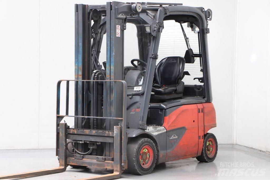 Linde E16P-02 شاحنات ذات رافعات شوكية تعمل بالكهرباء