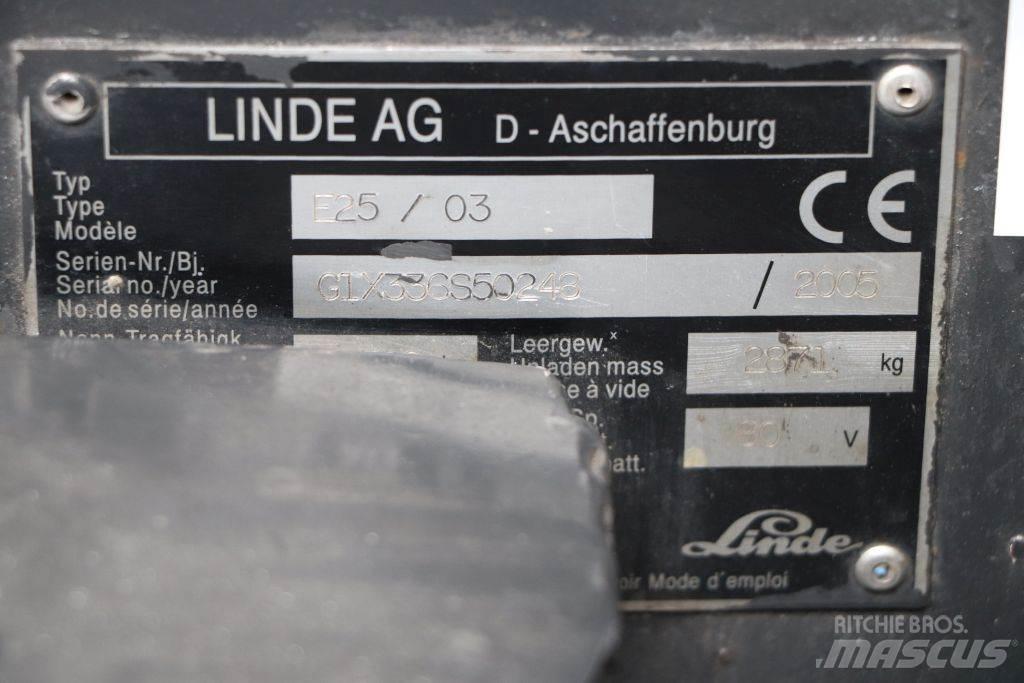 Linde E25S/03 شاحنات ذات رافعات شوكية تعمل بالكهرباء