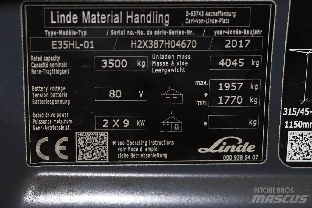 Linde E35HL-01 شاحنات ذات رافعات شوكية تعمل بالكهرباء