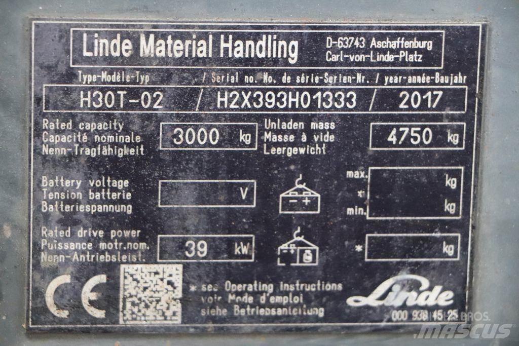 Linde H30T-02 شاحنات LPG